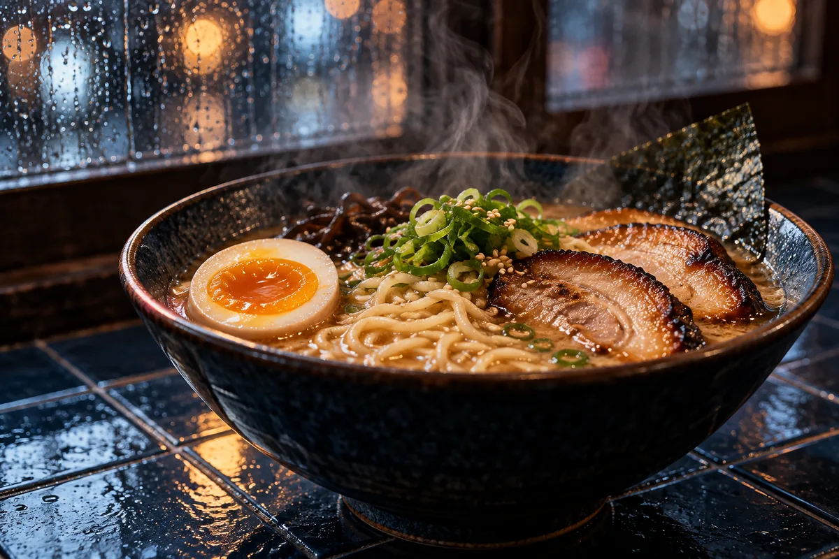 Illustration éditoriale pour Akiya Ramen, cuisine japonaise