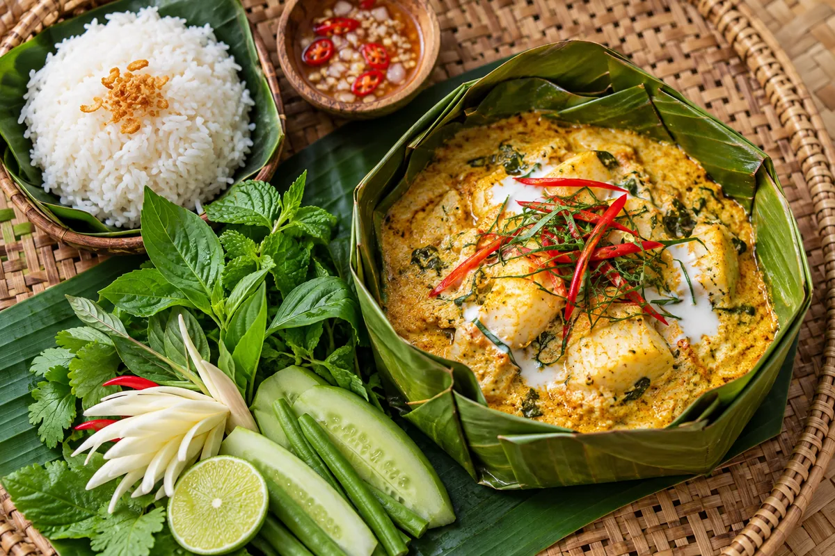 Illustration éditoriale pour La Petite Boussole, cuisine cambodgienne