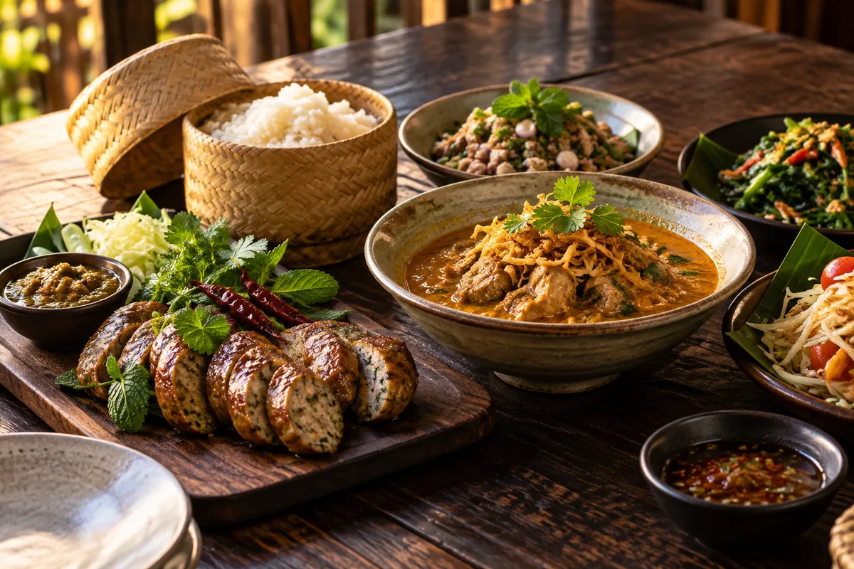 Illustration éditoriale pour Lanna Thaï, cuisine thaïlandaise