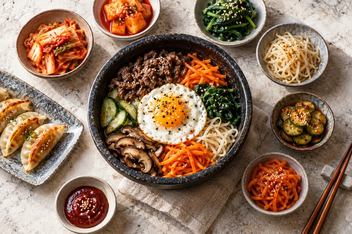 Illustration éditoriale pour Oppa Cantine, cuisine coréenne