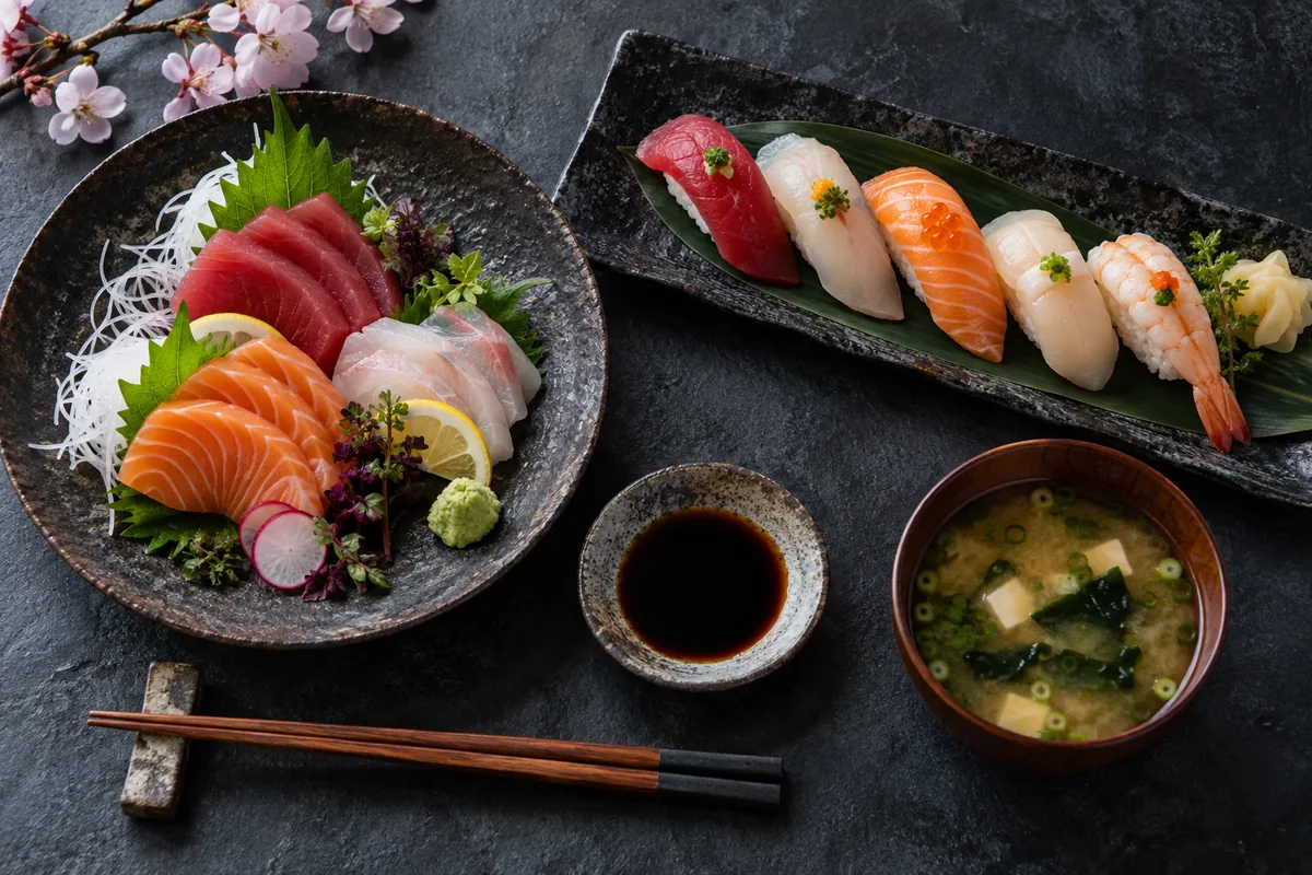 Illustration éditoriale pour Sakura, cuisine japonaise