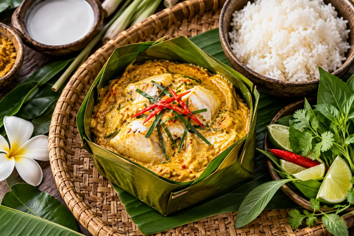 Illustration : Amok de poisson khmer