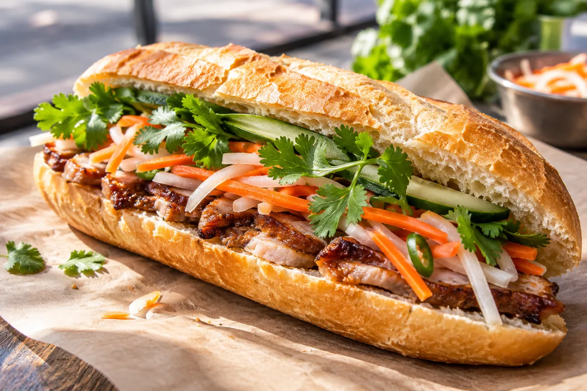 Illustration : Bánh mì vietnamien