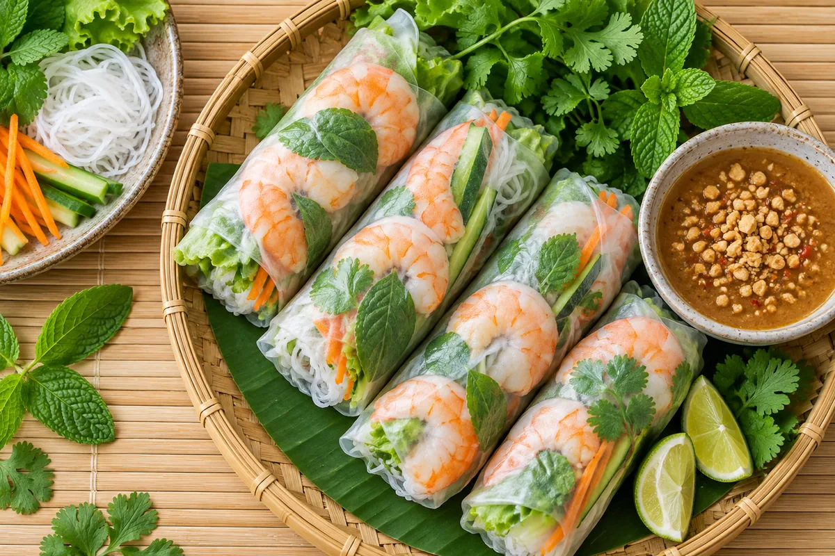 Illustration : Gỏi cuốn, rouleaux frais