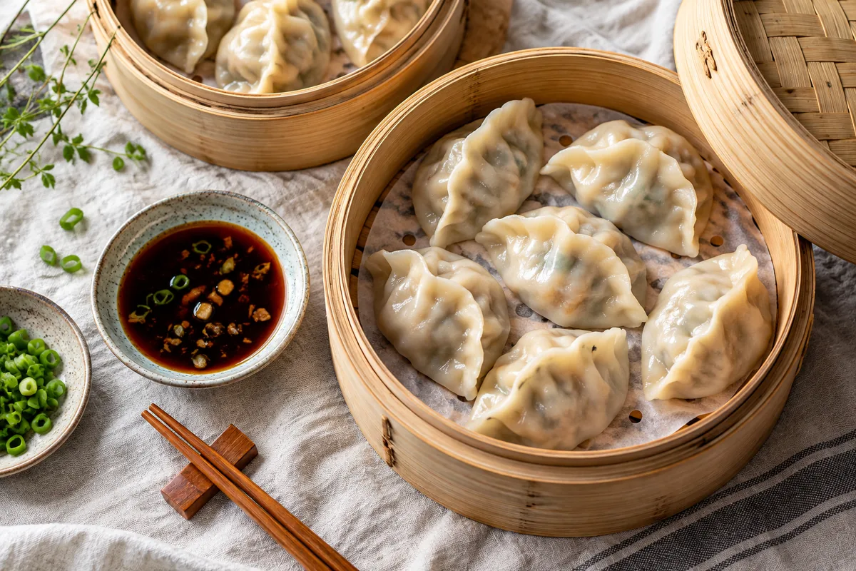 Illustration : Jiaozi, raviolis chinois