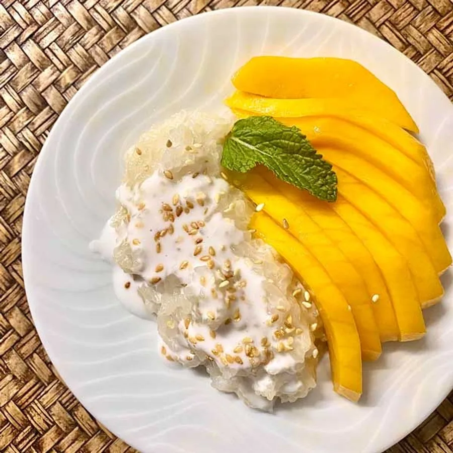 Riz gluant à la mangue